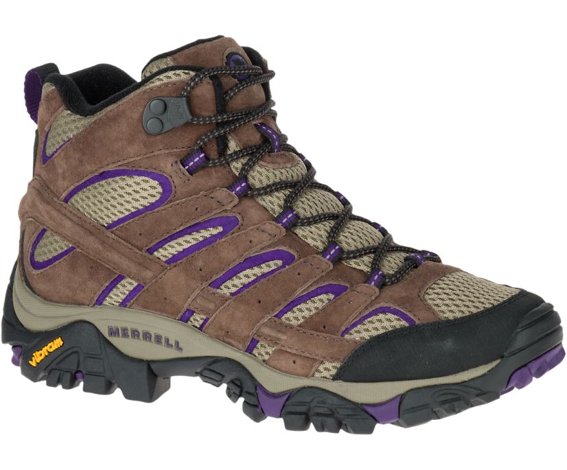 Buty Merrell Moab 2 Mid Ventilator - Buty Trekkingowe Damskie Merrell - Fioletowe [UONKZ-9857]